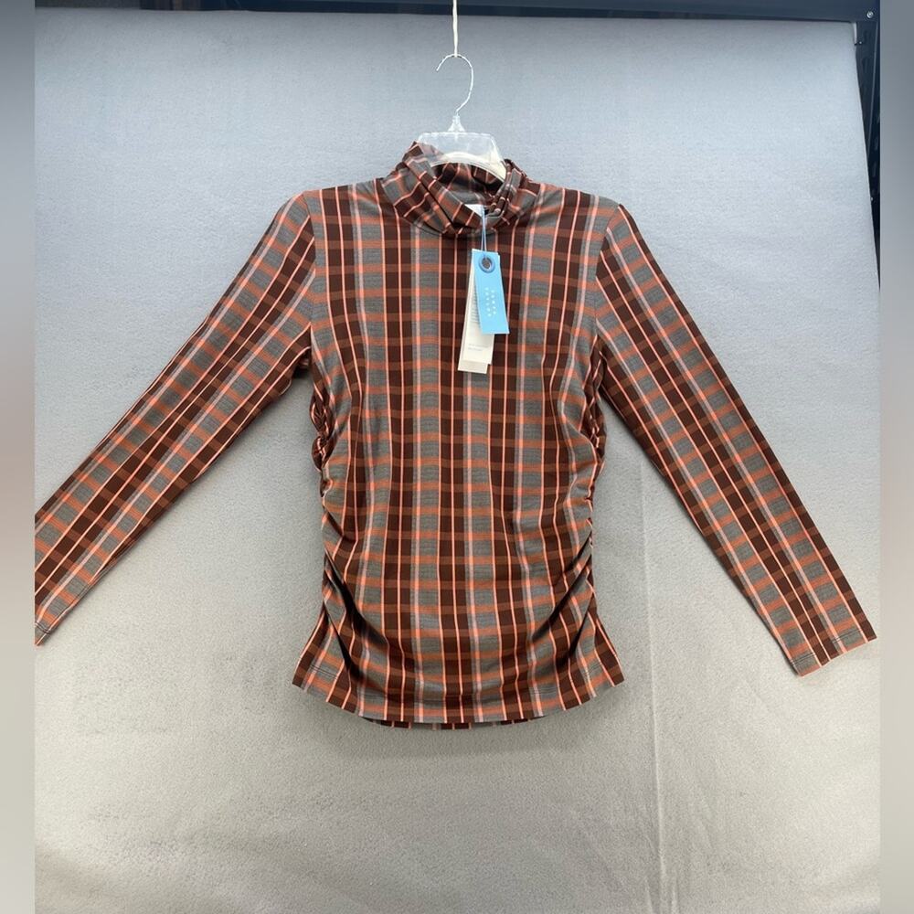 NWT Tanya Taylor Shelby Grid Print Organic Cotton Top Women’s Size Medium - Picture 14 of 16